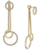 Kate Spade New York Ring It Up Gold-tone Pave Crystal Pendulum Earrings