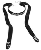 Inc International Concepts Pave Leaf Velvet Choker Necklace, Created For Macy's