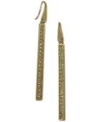 Guess Gold-tone Pave Linear Drop Earrings