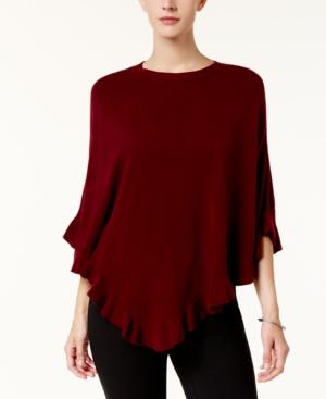 Karen Scott Ruffled Poncho Sweater, Created For Macy's