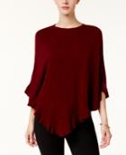 Karen Scott Ruffled Poncho Sweater, Created For Macy's