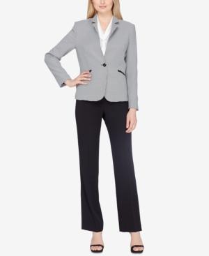 Tahari Asl Printed One-button Pantsuit
