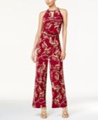 Thalia Sodi Printed Chain-detail Halter Jumpsuit, Created For Macy's