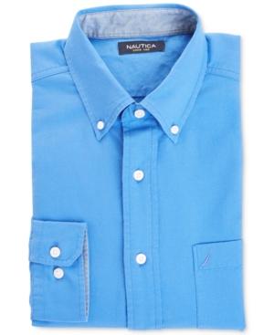 Nautica Big And Tall Contrast-trim Oxford Shirt