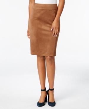 Tommy Hilfiger Faux-suede Pencil Skirt