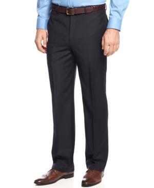 Greg Norman For Tasso Elba Navy Herringbone Pants