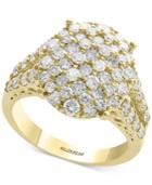 D'oro By Effy Diamond Cluster Statement Ring (2-1/10 Ct. T.w.) In 14k Gold