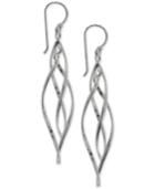 Giani Bernini Pointed Twist Drop Earrings In Sterling Silver, Created For Macy's