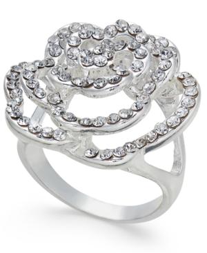 Inc International Concepts Silver-tone Pave Rose Ring, Only At Macy's