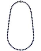 Blue Sapphire Collar Necklace (25 Ct. T.w.) In Sterling Silver, Created For Macy's