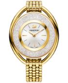 Swarovski Women's Swiss Crystalline Crystal Accent Gold-tone Stainless Steel Mesh Bracelet Watch 43mm
