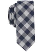 Penguin Men's Boysen Check Skinny Tie, Created For Macy's