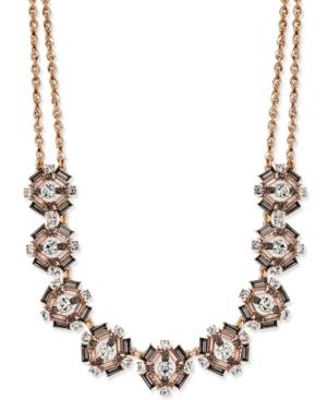 Charter Club Rose Gold-tone Crystal Necklace, Only At Macy's