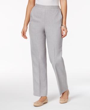 Alfred Dunner Petite Rose Hill Pull-on Straight-leg Pants