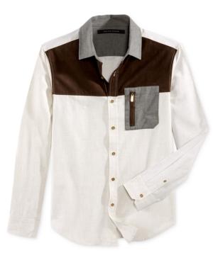 Sean John Men's Colorblocked Melange Shirt, Only At Macy's