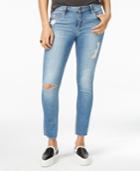 Articles Of Society Carly Ripped Decon Mid Blue Wash Skinny Jeans