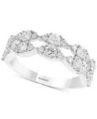 Effy Diamond Openwork Ring (1-1/4 Ct. T.w.) In 14k White Gold