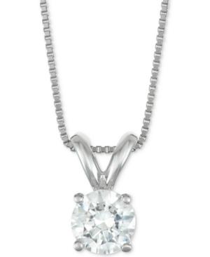 Macy's Star Signature Diamond Certified Diamond Solitaire 18 Pendant Necklace (1/2 Ct. T.w.) In 14k Gold Or White Gold