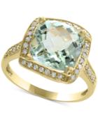 Final Call By Effy Green Amethyst (4-1/3 Ct. T.w.) & Diamond (1/5 Ct. T.w.) Ring In 14k Gold