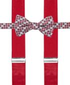 Alfani Red Bow Tie And Suspender Set, Created For Macy's