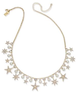 Kate Spade New York Gold-tone Crystal & Imitation Pearl Star Statement Necklace