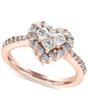 Pave Rose By Effy Diamond Heart Ring (9/10 Ct. T.w.) In 14k Rose Gold