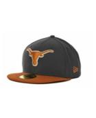 New Era Texas Longhorns 2-tone Graphite And Team Color 59fifty Cap