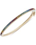 Danori Gold-tone Crystal Multicolor Bangle Bracelet, Created For Macy's