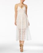 B Darlin Juniors' Floral-lace Midi Dress