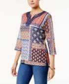Alfred Dunner Patchwork-print Top