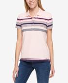 Tommy Hilfiger Short-sleeve Striped Polo, Only At Macy's