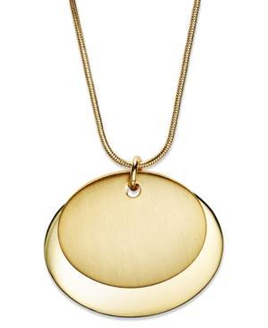 Charter Club Gold-tone Oval Pendant Necklace