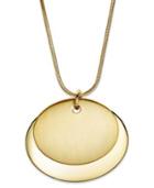 Charter Club Gold-tone Oval Pendant Necklace