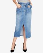 Rachel Rachel Roy Sash-belted Denim Midi Skirt, Created For Macy's