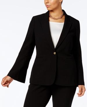 Tahari Asl Plus Size Bell-sleeve Blazer