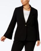 Tahari Asl Plus Size Bell-sleeve Blazer