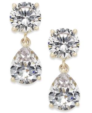 Joan Boyce Cubic Zirconia Double Drop Earrings
