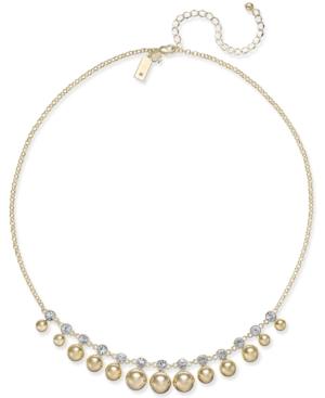Kate Spade New York Gold-tone Crystal & Bead Collar Necklace