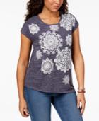 Style & Co Asymmetrical Graphic T-shirt, Created For Macy's
