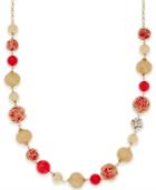 Style & Co. Gold-tone Beaded Necklace, Only At Macy's