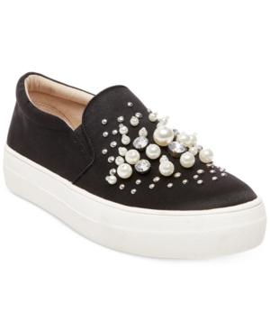 Steve Madden Women's Glamour Pearl-embellished Sneakers