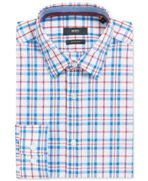 Boss Men's Regular/classic-fit Plaid Cotton Sport Shirt