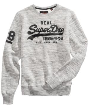Superdry Men's Heathered Logo-print Sweatshirt