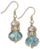 Inc International Concepts Gold-tone Bead And Rhinestone Drop Earrings, Only At Macy's