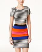 Crystal Doll Juniors' 2-pc. Striped Colorblocked Dress