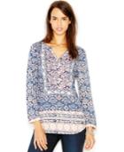 Lucky Brand Mixed-print Top