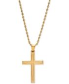 Engraved Cross 20 Pendant Necklace In 14k Gold