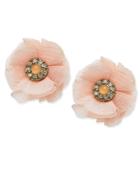 Inc International Concepts Gold-tone Crystal & Flower Stud Earrings, Created For Macy's