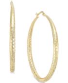 Thalia Sodi Large Diamond Cut Hoop Earrings, Created For Macy's