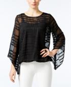 Alfani Petite Burnout Blouson Top, Only At Macy's